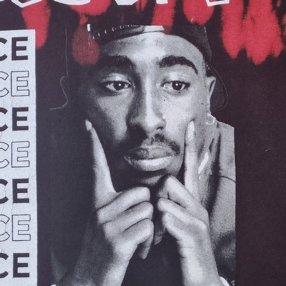 POETIC JUSTICE RED & BLACK TIE DYE CROPPED T-SHIRT SIZE SMALL - Picture 2 of 5